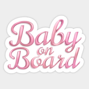 Baby on Board - Pink Sticker